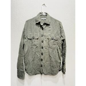 Pharoah Collection Shirt Women's Extra Large Green Big Buttons